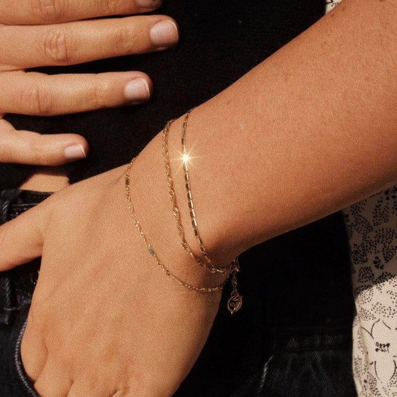 Idee per braccialetti d'oro impilati | Girls Tears Bracelet | Lil Milan